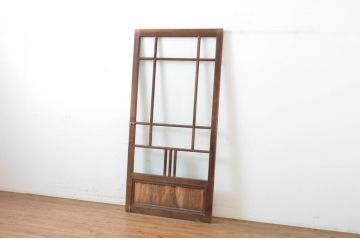 アンティーク建具　大正ロマン　ノスタルジックな雰囲気を醸し出すガラス戸1枚(引き戸)(R-064285)