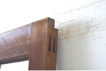 アンティーク建具　大正ロマン　ノスタルジックな雰囲気を醸し出すガラス戸1枚(引き戸)(R-064285)