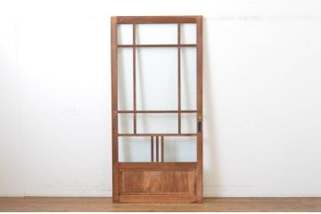アンティーク建具　大正ロマン　ノスタルジックな雰囲気を醸し出すガラス戸1枚(引き戸)(R-064285)
