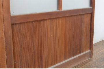 アンティーク建具　大正ロマン　懐かしい雰囲気を感じさせる幅狭ガラス戸4枚セット(引き戸)(R-064286)