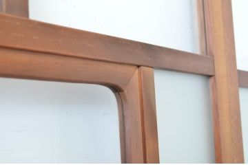 アンティーク建具　大正ロマン　懐かしい雰囲気を感じさせる幅狭ガラス戸4枚セット(引き戸)(R-064286)
