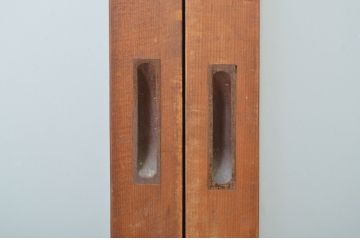 アンティーク建具　大正ロマン　懐かしい雰囲気を感じさせる幅狭ガラス戸4枚セット(引き戸)(R-064286)