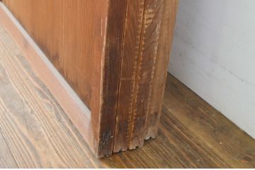 アンティーク建具　大正ロマン　懐かしい雰囲気を感じさせる幅狭ガラス戸4枚セット(引き戸)(R-064286)
