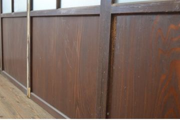 アンティーク建具　凛とした佇まいが気品あふれるガラス入り障子戸4枚セット(引き戸)(R-064287)