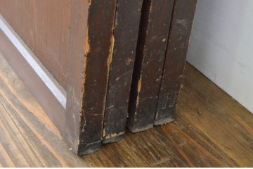 アンティーク建具　凛とした佇まいが気品あふれるガラス入り障子戸4枚セット(引き戸)(R-064287)