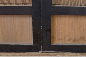 アンティーク建具　純和風の空間作りにおすすめの幅狭夏戸2枚セット(引き戸、簾戸、簀戸、葭戸、夏障子、御簾戸、葦戸)(R-064288)