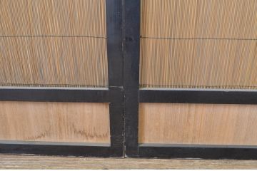 アンティーク建具　純和風の空間作りにおすすめの幅狭夏戸2枚セット(引き戸、簾戸、簀戸、葭戸、夏障子、御簾戸、葦戸)(R-064288)