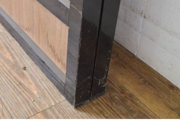 アンティーク建具　純和風の空間作りにおすすめの幅狭夏戸2枚セット(引き戸、簾戸、簀戸、葭戸、夏障子、御簾戸、葦戸)(R-064288)