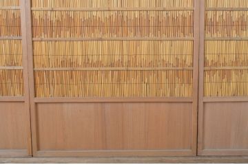 アンティーク建具　和の雰囲気を高める夏戸4枚セット(引き戸、簾戸、簀戸、葭戸、夏障子、御簾戸、葦戸)(R-064290)