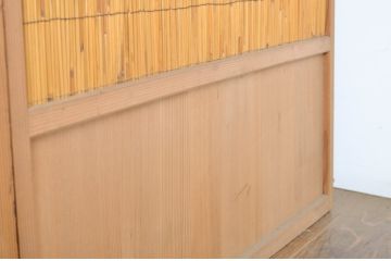 アンティーク建具　和の雰囲気を高める夏戸4枚セット(引き戸、簾戸、簀戸、葭戸、夏障子、御簾戸、葦戸)(R-064290)