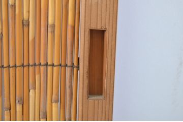 アンティーク建具　和の雰囲気を高める夏戸4枚セット(引き戸、簾戸、簀戸、葭戸、夏障子、御簾戸、葦戸)(R-064290)