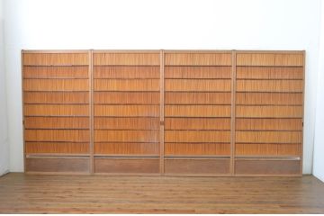 アンティーク建具　情緒あふれる空間づくりにおすすめの夏戸4枚セット(引き戸、簾戸、簀戸、葭戸、夏障子、御簾戸、葦戸)(R-064291)