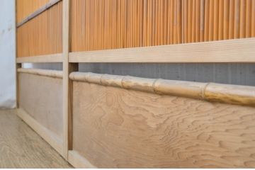 アンティーク建具　情緒あふれる空間づくりにおすすめの夏戸4枚セット(引き戸、簾戸、簀戸、葭戸、夏障子、御簾戸、葦戸)(R-064291)