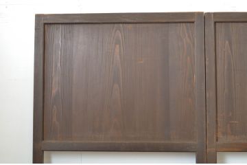 アンティーク建具　レーザー組子入れます!　上品な和の雰囲気漂う組子帯戸4枚セット(引き戸、組子建具、レーザー組子板戸)(R-064292)