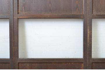 アンティーク建具　レーザー組子入れます!　上品な和の雰囲気漂う組子帯戸4枚セット(引き戸、組子建具、レーザー組子板戸)(R-064292)