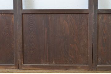 アンティーク建具　レーザー組子入れます!　上品な和の雰囲気漂う組子帯戸4枚セット(引き戸、組子建具、レーザー組子板戸)(R-064292)
