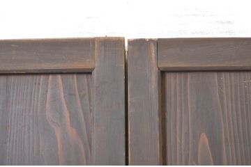 アンティーク建具　レーザー組子入れます!　上品な和の雰囲気漂う組子帯戸4枚セット(引き戸、組子建具、レーザー組子板戸)(R-064292)