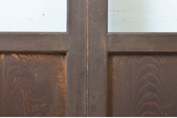 アンティーク建具　レーザー組子入れます!　上品な和の雰囲気漂う組子帯戸4枚セット(引き戸、組子建具、レーザー組子板戸)(R-064292)