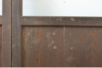 アンティーク建具　レーザー組子入れます!　上品な和の雰囲気漂う組子帯戸4枚セット(引き戸、組子建具、レーザー組子板戸)(R-064292)