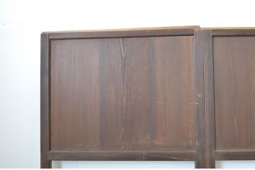 アンティーク建具　レーザー組子入れます!　上品な和の雰囲気漂う組子帯戸4枚セット(引き戸、組子建具、レーザー組子板戸)(R-064292)