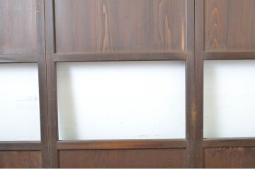 アンティーク建具　レーザー組子入れます!　上品な和の雰囲気漂う組子帯戸4枚セット(引き戸、組子建具、レーザー組子板戸)(R-064292)