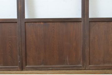 アンティーク建具　レーザー組子入れます!　上品な和の雰囲気漂う組子帯戸4枚セット(引き戸、組子建具、レーザー組子板戸)(R-064292)