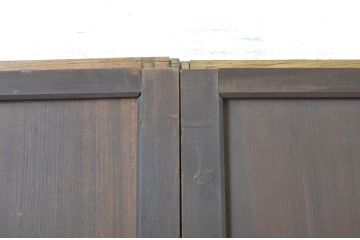 アンティーク建具　レーザー組子入れます!　上品な和の雰囲気漂う組子帯戸4枚セット(引き戸、組子建具、レーザー組子板戸)(R-064292)