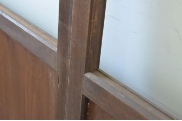 アンティーク建具　レーザー組子入れます!　上品な和の雰囲気漂う組子帯戸4枚セット(引き戸、組子建具、レーザー組子板戸)(R-064292)