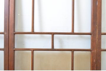 アンティーク建具　大正ロマンの雰囲気を醸し出すお洒落なガラス戸3枚セット(引き戸)(R-064294)