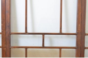アンティーク建具　大正ロマンの雰囲気を醸し出すお洒落なガラス戸3枚セット(引き戸)(R-064294)