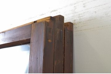 アンティーク建具　大正ロマンの雰囲気を醸し出すお洒落なガラス戸3枚セット(引き戸)(R-064294)