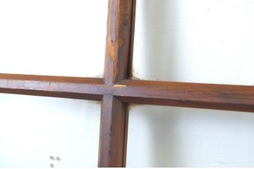 アンティーク建具　大正ロマンの雰囲気を醸し出すお洒落なガラス戸2枚セット(引き戸)(R-064295)
