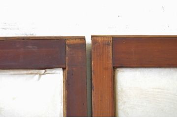 アンティーク建具　落ち着きのある和を演出するガラス入り障子戸3枚セット(引き戸)(R-064297)