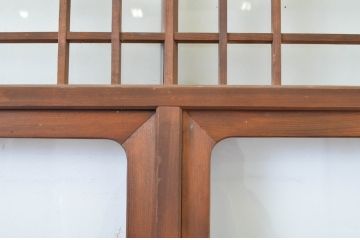 アンティーク建具　大正ロマンの雰囲気香るガラス戸4枚セット(引き戸)(R-064300)