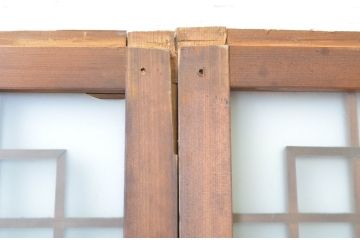 アンティーク建具　大正ロマンの雰囲気香るガラス戸4枚セット(引き戸)(R-064300)