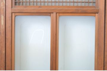 アンティーク建具　大正ロマンの情緒あふれる幅狭ガラス戸4枚セット(引き戸)(R-064301)