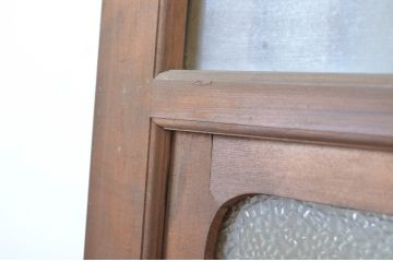 アンティーク建具　菱型の組子細工がおしゃれな組子入りガラス戸2枚セット(引き戸)(R-064302)