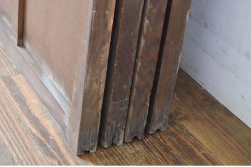 アンティーク建具　シンプルなデザインでお部屋に取り入れやすいガラス戸4枚セット(引き戸)(R-064303)