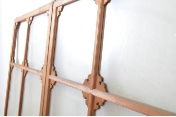 アンティーク建具　上手物!!　大正ロマンの雰囲気が魅力的なガラス戸2枚セット(引き戸)(R-064304)