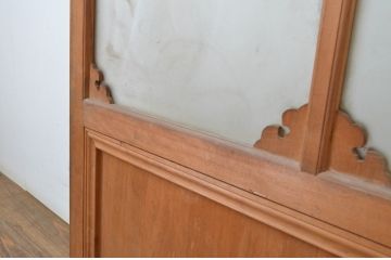 アンティーク建具　上手物!!　大正ロマンの雰囲気が魅力的なガラス戸2枚セット(引き戸)(R-064304)