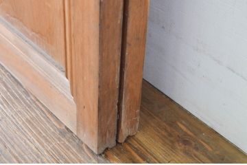 アンティーク建具　上手物!!　大正ロマンの雰囲気が魅力的なガラス戸2枚セット(引き戸)(R-064304)