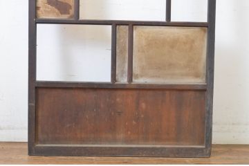 アンティーク建具　大正ロマン　時代の流れを感じさせるガラス戸1枚(引き戸)(R-064305)
