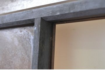 アンティーク建具　大正ロマン　時代の流れを感じさせるガラス戸1枚(引き戸)(R-064305)