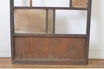 アンティーク建具　大正ロマン　時代の流れを感じさせるガラス戸1枚(引き戸)(R-064305)