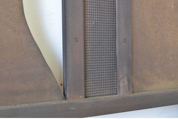 アンティーク建具　大正ロマン　時代の流れを感じさせるガラス戸1枚(引き戸)(R-064305)
