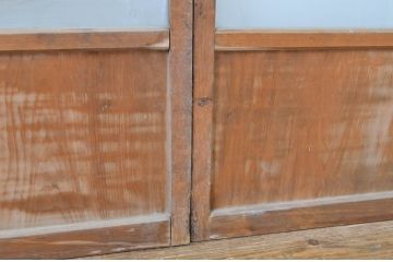 アンティーク建具　大正ロマン　懐かしい雰囲気を感じさせるガラス戸3枚セット(引き戸)(R-064306)