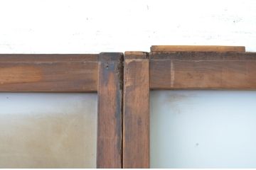 アンティーク建具　大正ロマン　懐かしい雰囲気を感じさせるガラス戸3枚セット(引き戸)(R-064306)