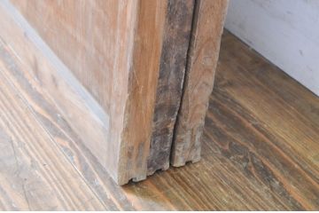 アンティーク建具　大正ロマン　懐かしい雰囲気を感じさせるガラス戸3枚セット(引き戸)(R-064306)