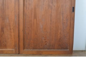 アンティーク建具　上手物!!　美しい杢目が目を惹く高級帯戸4枚セット(板戸、引き戸)(R-064310)