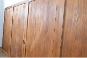 アンティーク建具　上手物!!　美しい杢目が目を惹く高級帯戸4枚セット(板戸、引き戸)(R-064310)